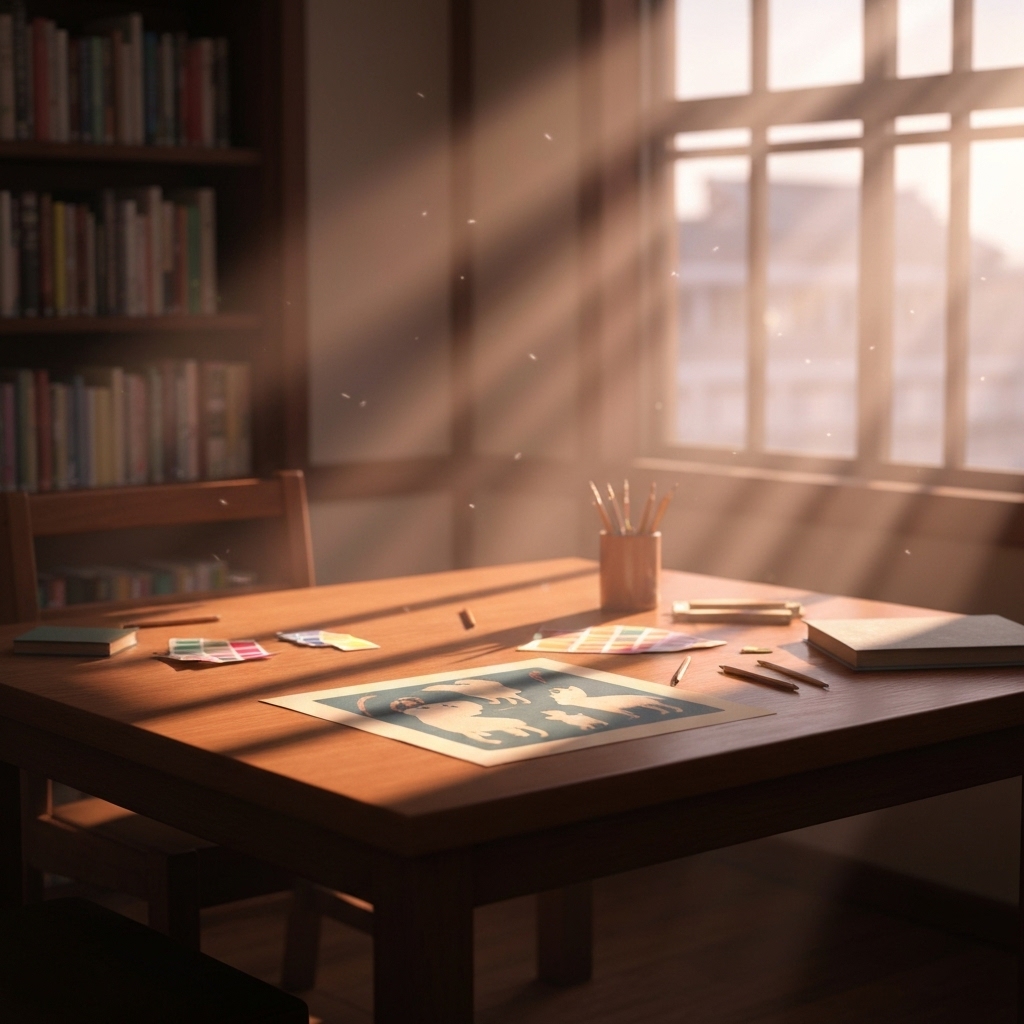 朝光に揺れる動物たち の表紙