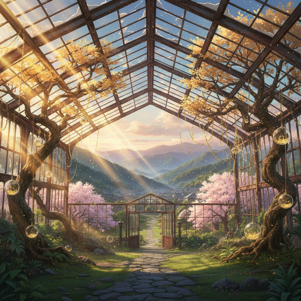 温室に揺れる金の粒 の表紙